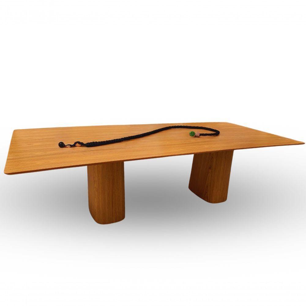 Mesa De Jantar Cone Retangular Duo 180x100cm Base Freijó Tampo Freijó - 1