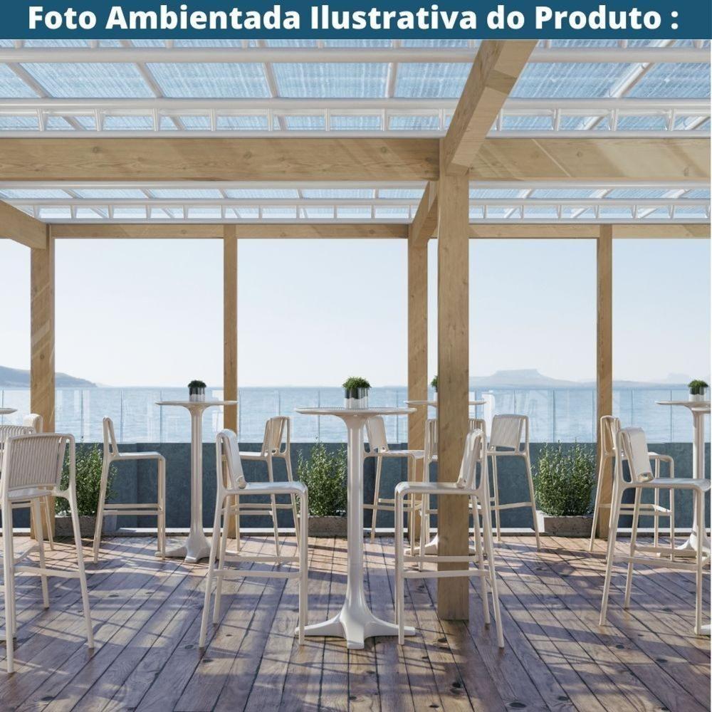 Mesa Bistrô Venice Fratini 110 Cm (altura) Com Tampo Redondo 60 Cm (largura) Polipropileno Preto - 5