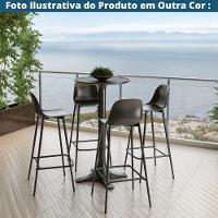 Mesa Bistrô Venice Fratini 110 Cm (altura) Com Tampo Redondo 60 Cm (largura) Polipropileno Preto - 6