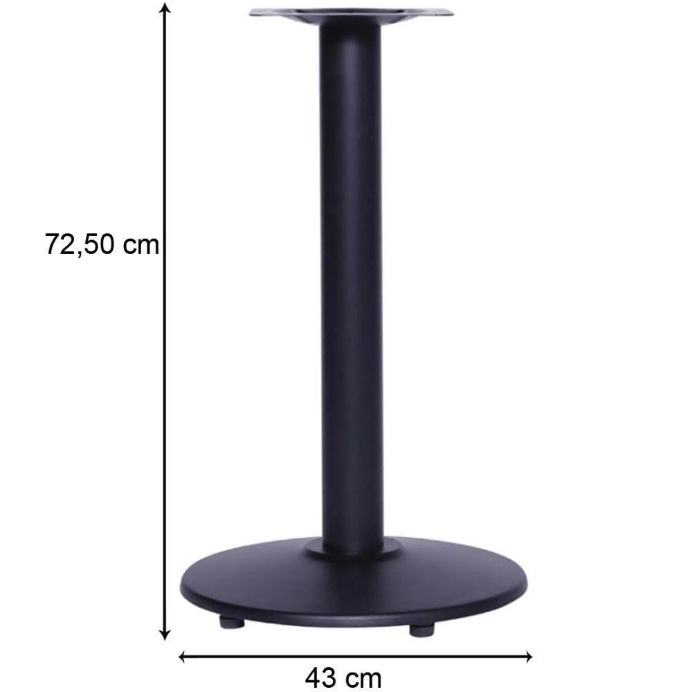 Mesa Zeta Ferro Preto 75 Cm (alt) Disco Redondo Tampo Mdp Quadrado 80 Cm (larg) X 2,50 Cm Alt Branco - 5