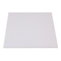 Mesa Zeta Ferro Preto 75 Cm (alt) Disco Redondo Tampo Mdp Quadrado 80 Cm (larg) X 2,50 Cm Alt Branco