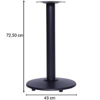 Mesa Zeta Ferro Preto 75 Cm (alt) Disco Redondo Tampo Mdp Quadrado 80 Cm (larg) X 2,50 Cm Alt Branco - 5