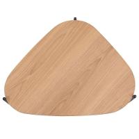 Mesa Lateral De Apoio Orgânica Artesano 45 Cm (largura) Em Mdp Hanover (mel) E Pés Em Aço Preto - 3