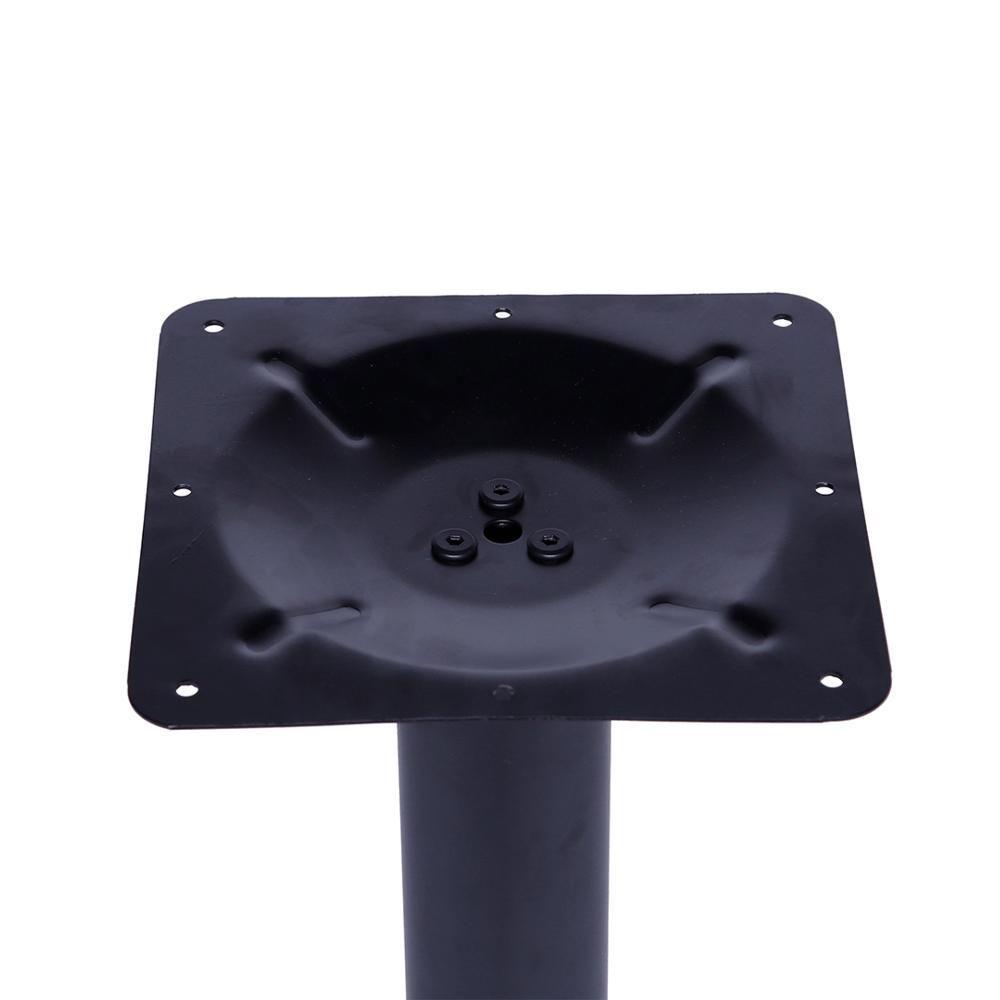 Mesa Zeta Ferro Preto 75 Cm (alt) Disco Redondo Tampo Mdp Quadrado 70 Cm Larg X 2,50 Cm Alt Noce Nat - 6