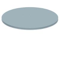 Mesa ômega Ferro Preto 74 Cm (alt) Base Em X Tampo Mdp Redondo 70 Cm (larg) X 2,50 Cm (alt) Cinza - 4