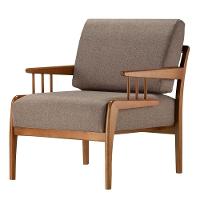 Poltrona Com Braço Pinau Ozki 70 Cm (largura) Madeira Eucalipto Cedro Tecido Verde C - 1