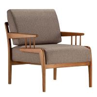 Poltrona Com Braço Pinau Ozki 70 Cm (largura) Madeira Eucalipto Cedro Tecido Verde C - 6