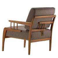 Poltrona Com Braço Pinau Ozki 70 Cm (largura) Madeira Eucalipto Cedro Tecido Verde C - 7