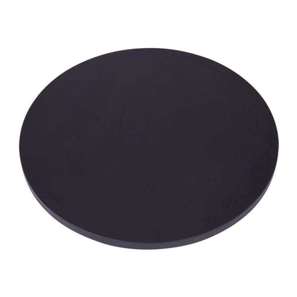 Mesa Zeta Ferro Preto 75 Cm (alt) Disco Redondo Tampo Mdp Redondo 60 Cm (larg) X 2,50 Cm (alt) Preto - 2