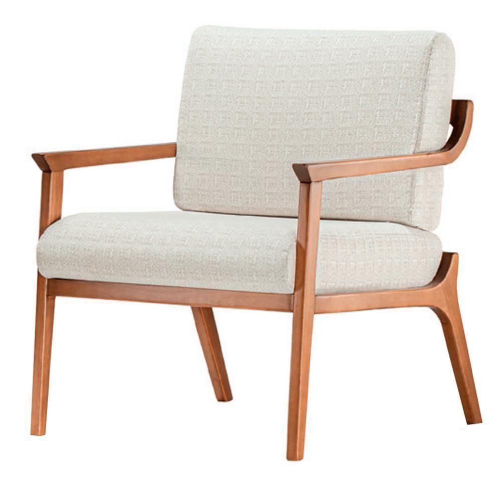 Poltrona Grano Ozki Com Braços Madeira Eucalipto Cedro Tecido Cinza Corda Redonda Rami - 1