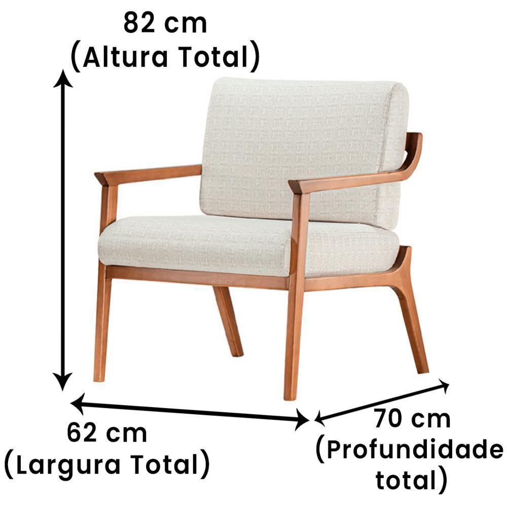 Poltrona Grano Ozki Com Braços Madeira Eucalipto Cedro Tecido Cinza Corda Redonda Rami - 9
