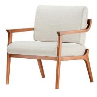 Poltrona Grano Ozki Com Braços Madeira Eucalipto Cedro Tecido Cinza Corda Redonda Rami - 1