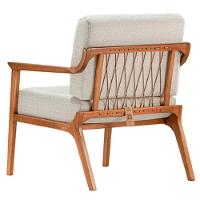 Poltrona Grano Ozki Com Braços Madeira Eucalipto Cedro Tecido Cinza Corda Redonda Rami - 7