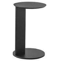 Mesa Lateral De Apoio Orgânica Chanfrada Artesano 35 Cm (larg) Mdp Nero (preto) Pés Madeira Maciça - 1
