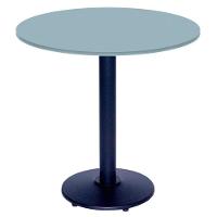 Mesa Zeta Ferro Preto 75 Cm (alt) Disco Redondo Tampo Mdp Redondo 70 Cm (larg) X 2,50 Cm (alt) Cinza - 1