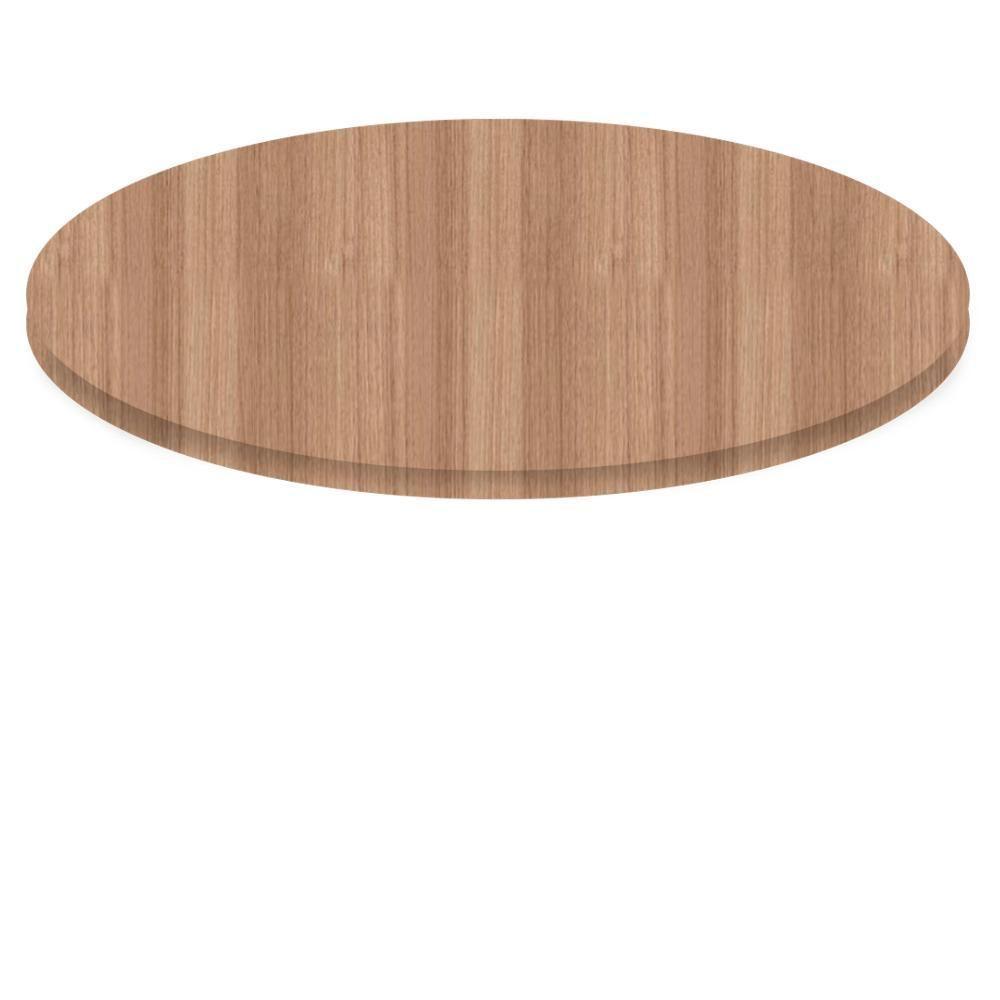 Mesa Zeta Ferro Preto 75 Cm (alt) Disco Redondo Tampo Mdp Redondo 60 Cm Larg X 2,5 Cm (alt) Noce Nat - 4