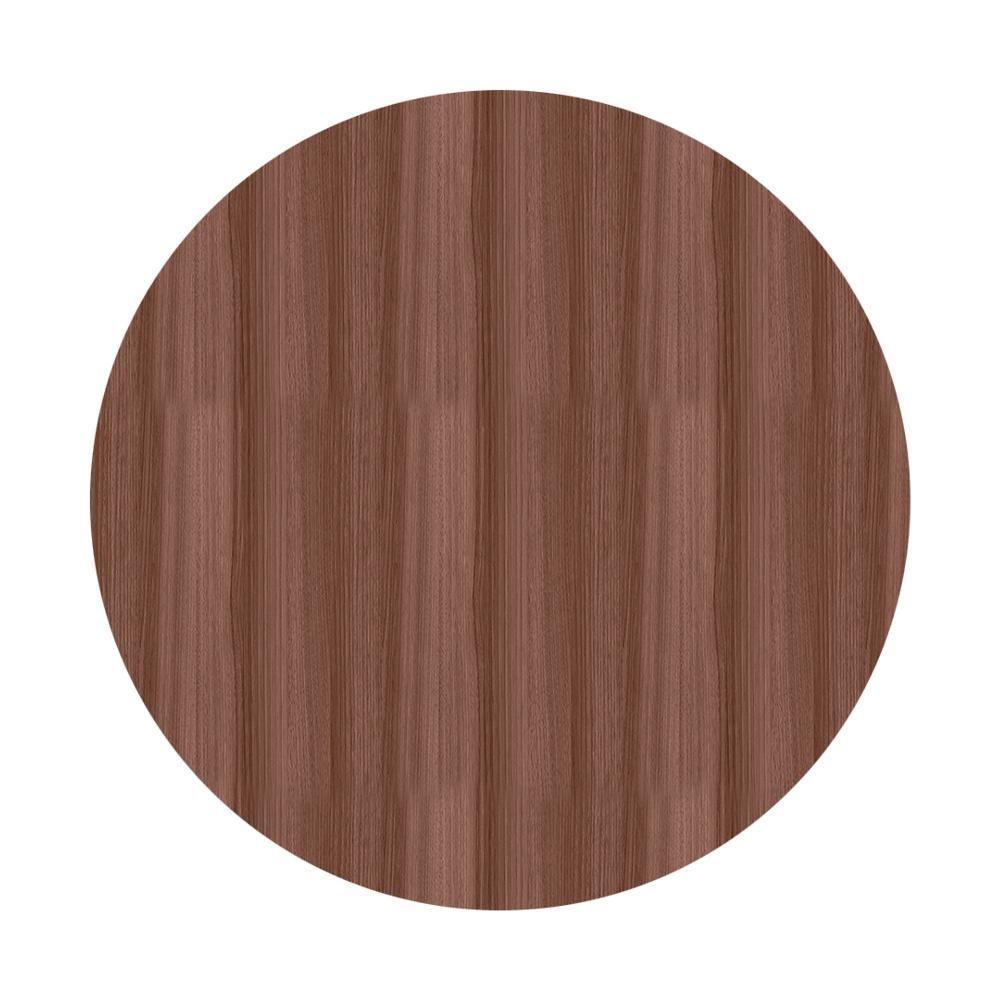 Mesa Zeta Ferro Preto 75 Cm (alt) Disco Redondo Tampo Mdp Redondo 80 Cm (larg) X 2,5 Cm (alt) Walnut - 4