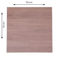 Mesa Alpha Inox 77,50 Cm (altura) Com Tampo Em Mdp Quadrado 70 Cm Imbuia - 5