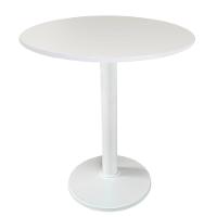 Mesa Zeta Ferro Branco 75 Cm (alt) Disco Redondo Tampo Mdp Redondo 70 Cm (larg) X 2,5 Cm (alt) Branco - 1