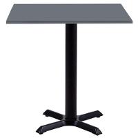 Mesa ômega Ferro Preto 74 Cm (alt) Base Em X Tampo Mdp Quadrado 70 Cm (larg) X 2,50 Cm (alt) Grafito - 1