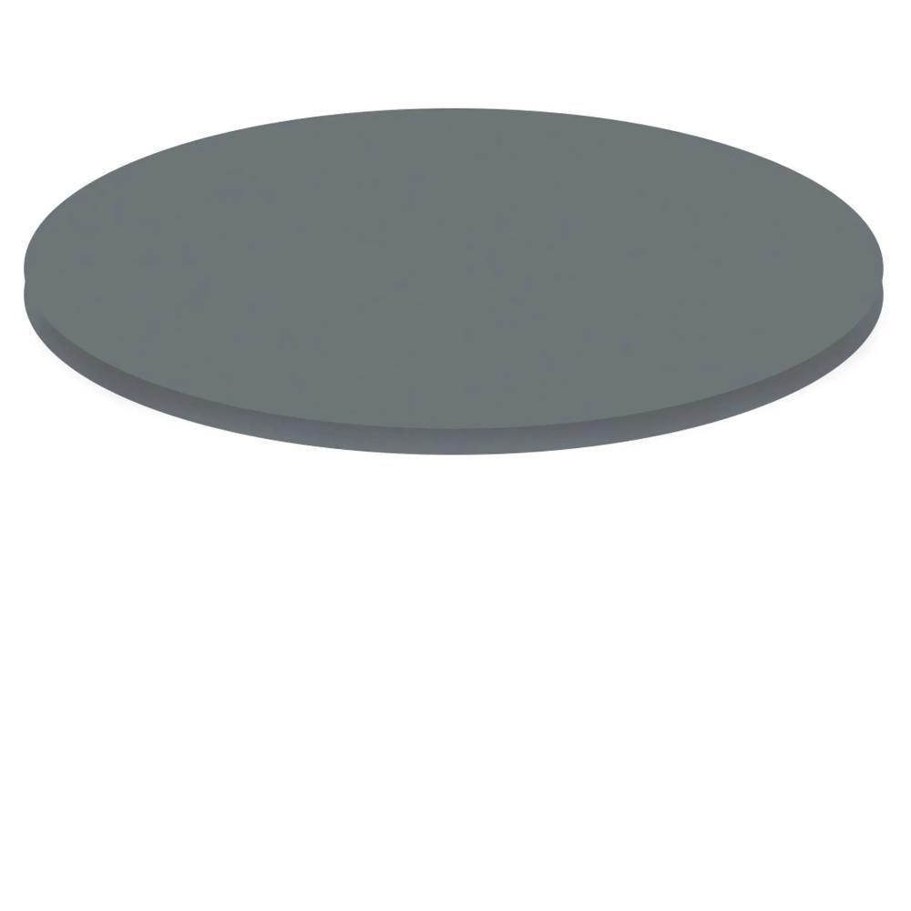 Mesa ômega Ferro Preto 74 Cm (alt) Base Em X Tampo Mdp Redondo 70 Cm (larg) X 2,50 Cm (alt) Grafito - 3