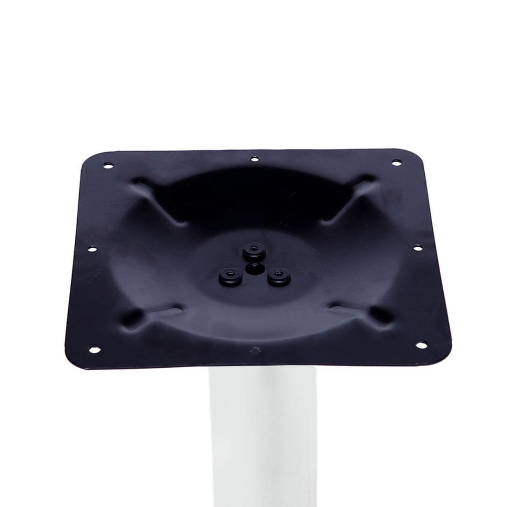 Mesa Zeta Ferro Branco 75 Cm (alt) Disco Redondo Tampo Mdp Quadrado 70 Cm (larg) X 2,5 Cm (alt) Cinza - 5