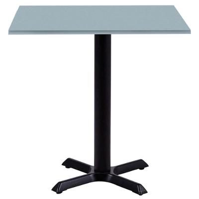 Mesa ômega Ferro Preto 74 Cm (alt) Base Em X Tampo Mdp Quadrado 70 Cm (larg) X 2,50 Cm (alt) Cinza