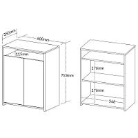 Balcão Para Escritório 2 Portas Com Nicho Cole Preto - 3