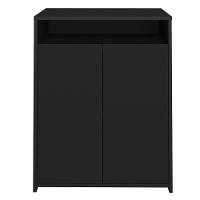 Balcão Para Escritório 2 Portas Com Nicho Cole Preto