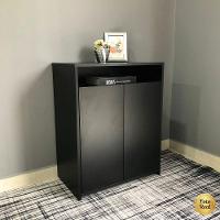 Balcão Para Escritório 2 Portas Com Nicho Cole Preto - 6