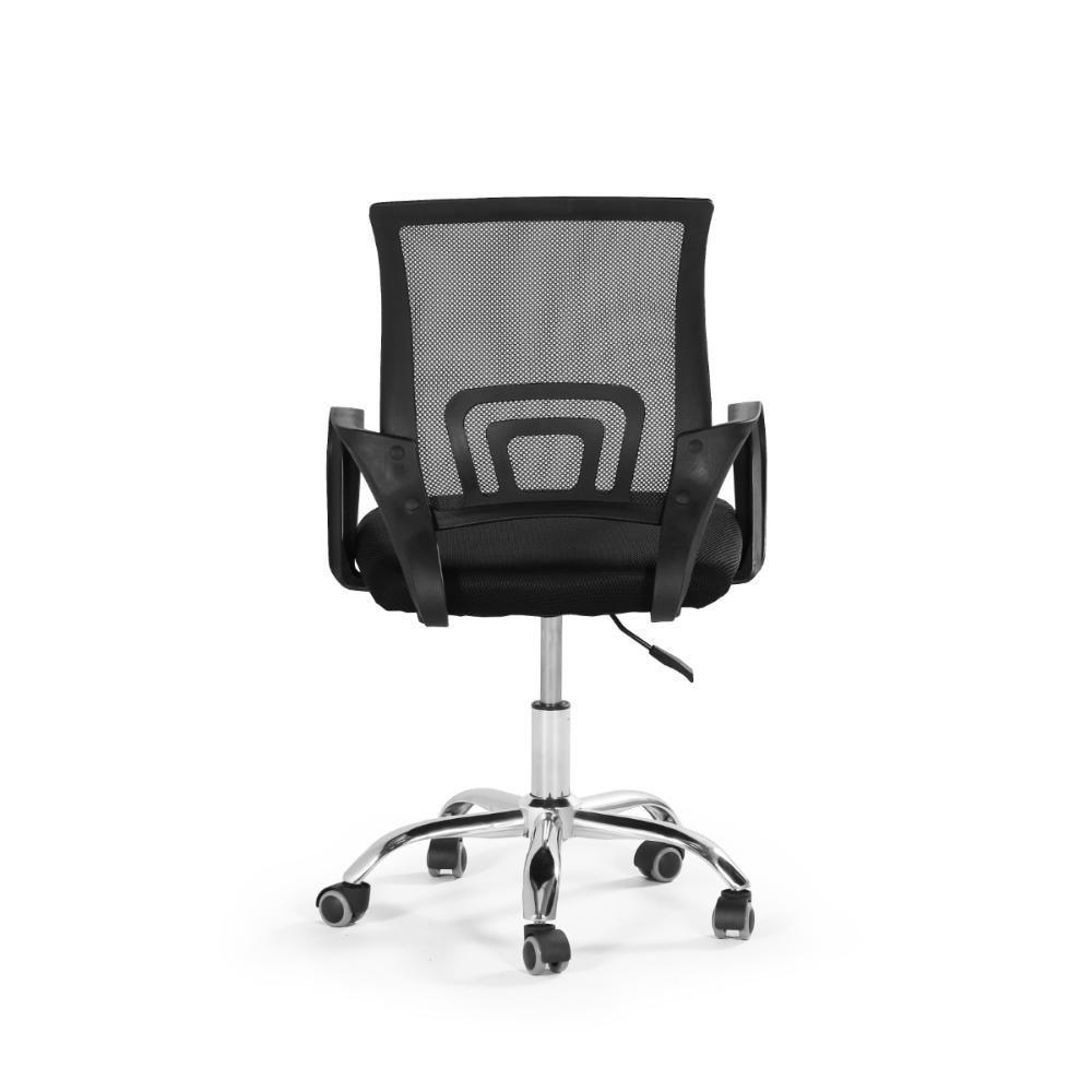 Kit 8 Cadeiras Secretária Office Base Giratória Em Tela Mesh - Preto - 6