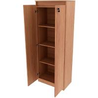 Armário Alto Para Escritório 2 Portas Com Chave Amêndoa - 2