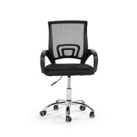 Kit 6 Cadeiras Secretária Office Base Giratória Em Tela Mesh - Preto