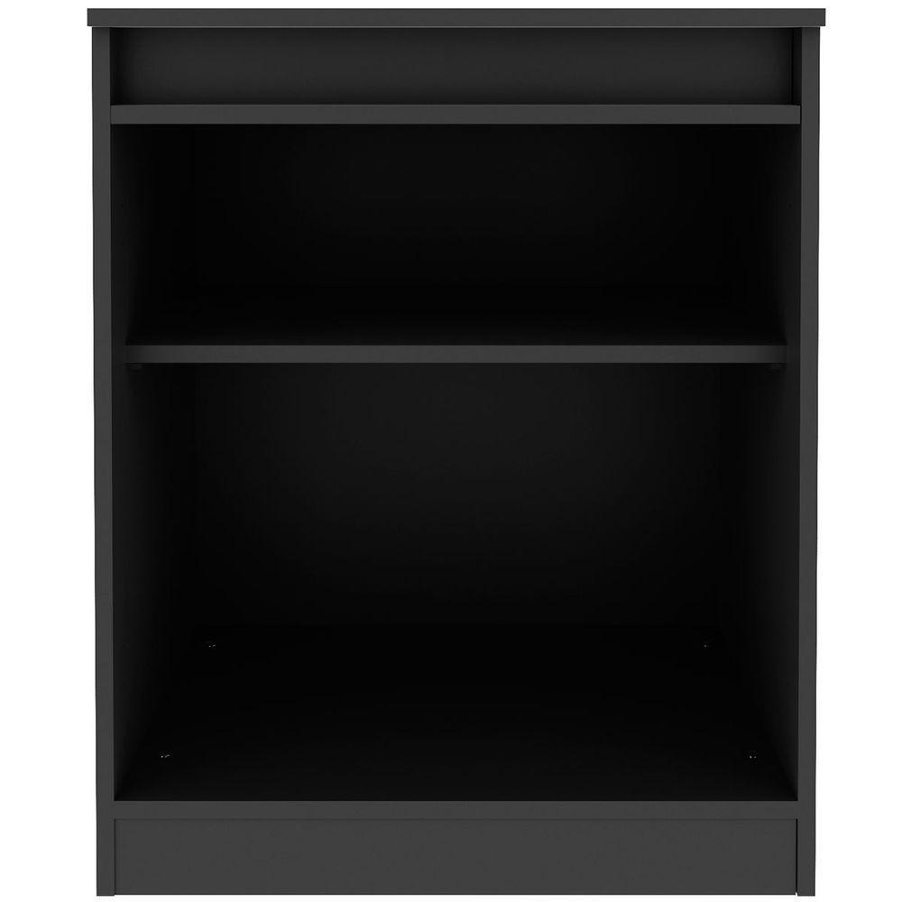 Balcão Para Escritório 2 Portas Com Chave Pequeno Preto - 2