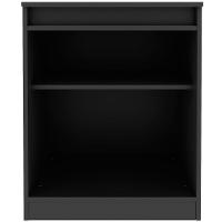 Balcão Para Escritório 2 Portas Com Chave Pequeno Preto - 2