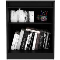 Balcão Para Escritório 2 Portas Com Chave Pequeno Preto