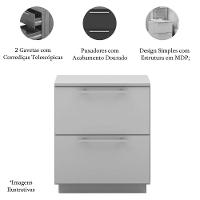 Kit 2 Mesas De Cabeceira 2 Gavetas Mdp Debai Nature/camarim - 5