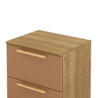 Kit 2 Mesas De Cabeceira 2 Gavetas Mdp Debai Nature/camarim - 7