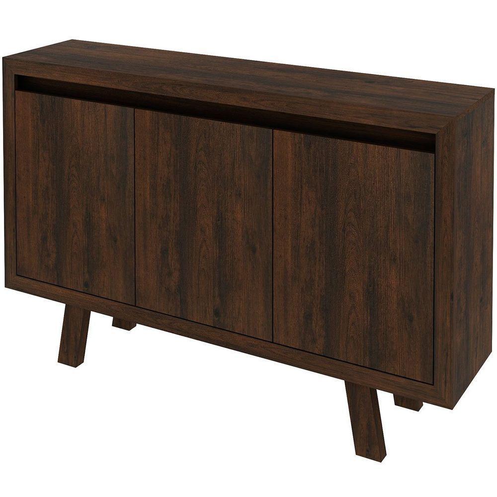 Balcão Armário Para Escritório 3 Portas Em Mdp Rústico - 1