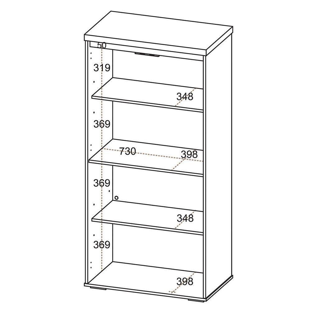Armário Para Escritório 2 Portas Com Chave 3 Prateleiras Branco/freijó - 4