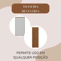 Armário Para Escritório 2 Portas Com Chave 3 Prateleiras Branco/freijó - 6
