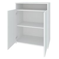 Balcão Para Escritório 2 Portas Com Nicho Cole Branco - 2