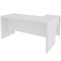 Mesa De Canto Para Escritório Em L Angular Com 3 Gavetas Branco - 9