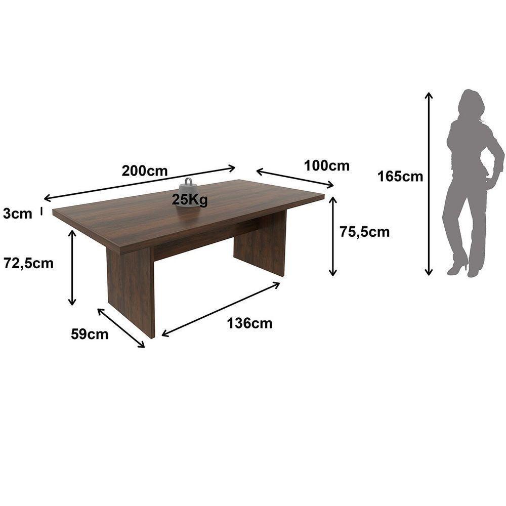 Mesa De Reunião Para Escritório Grande Rústico - 4