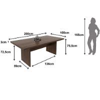 Mesa De Reunião Para Escritório Grande Rústico