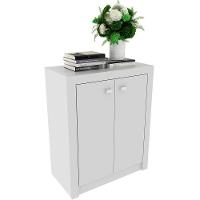 Armário Para Escritório Multiuso Baixo 2 Portas Branco - 6