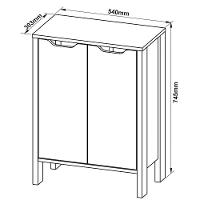 Armário Gamer Para Escritório Multiuso Baixo 2 Portas Preto/azul