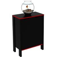 Armário Gamer Para Escritório Multiuso Baixo 2 Portas Preto/vermelho - 1