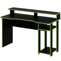 Mesa Para Computador Gamer Espaço Para 2 Monitores E Cpu Preto/verde - 9