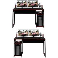 Mesa Para Computador Gamer Espaço Para 2 Monitores E Cpu Preto/vermelho